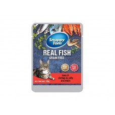 Snappy Tom Wet Pouch Tuna & Shrimp In Jelly 85g